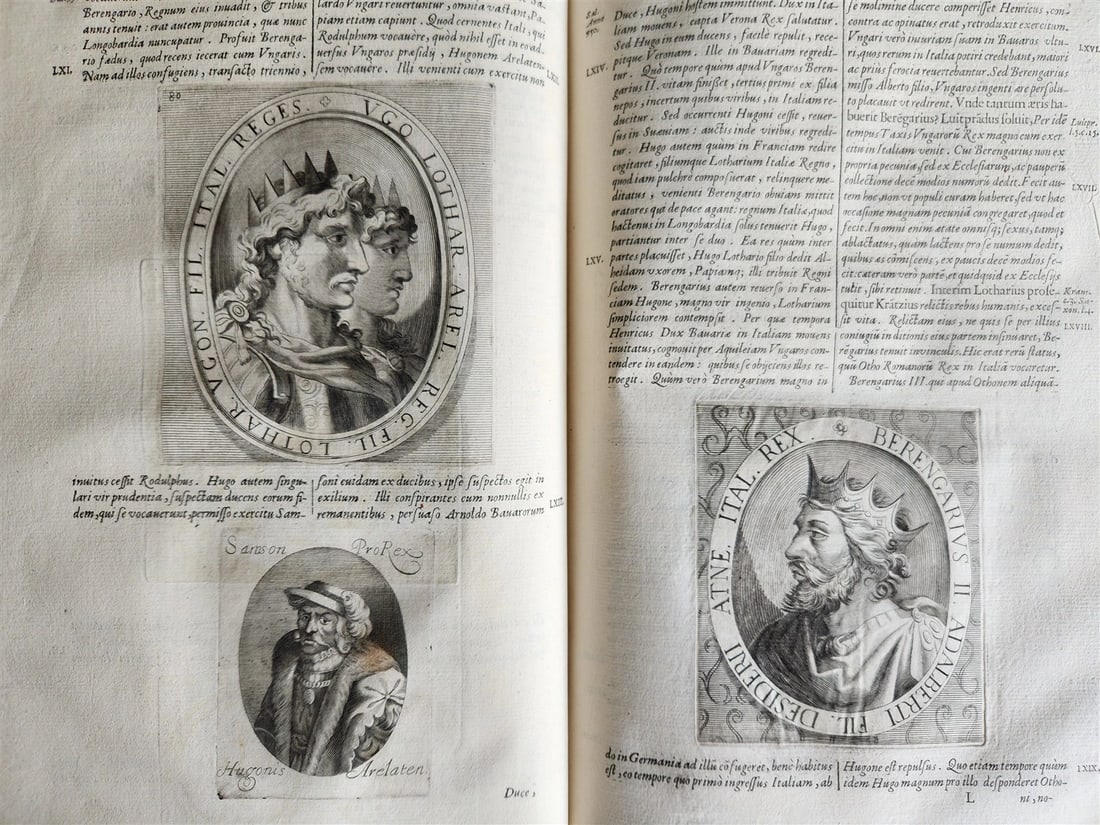 1673 SAXONY & BAVARIA HISTORY ILLUSTRATED FOLIO antique PIGSKIN BINDING - 14