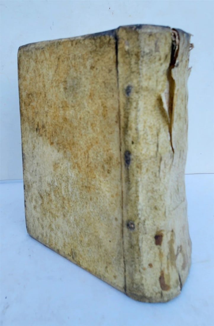 1551 BIBLE in LATIN ILLUSTRATED w/ 108 WOODCUTS antique RARE pocket size VELLUM - 2