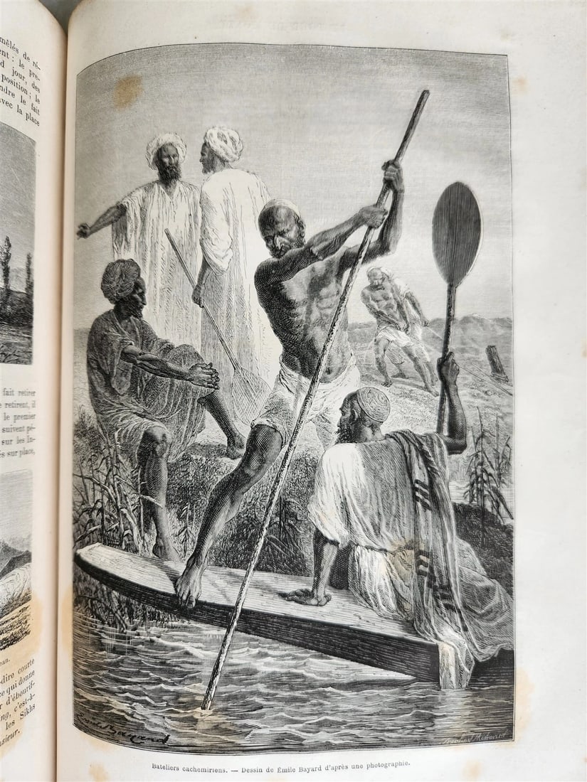 1870 HISTORY of VOYAGES ILLUSTRATED antique CROATIA BOSNIA INDIA FLORIDA AFRICA - 10