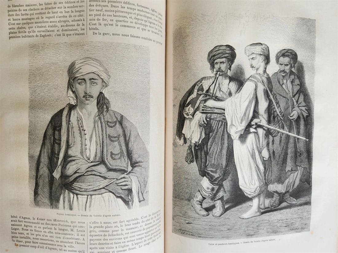 1870 HISTORY of VOYAGES ILLUSTRATED antique CROATIA BOSNIA INDIA FLORIDA AFRICA - 12