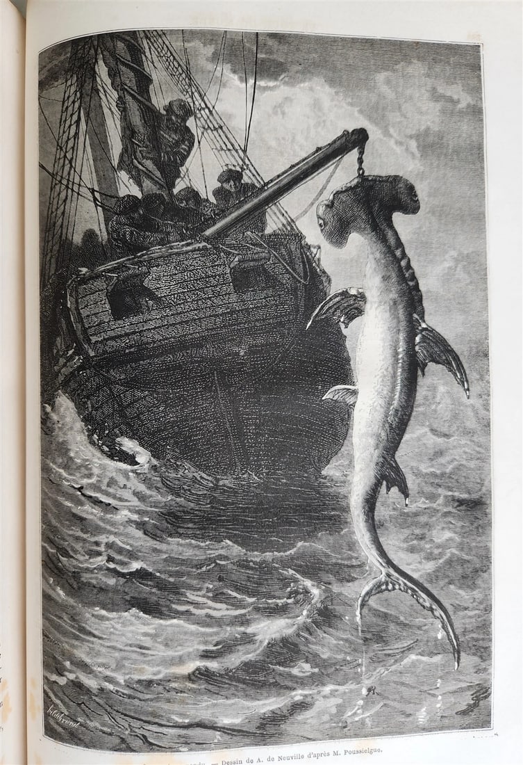 1870 HISTORY of VOYAGES ILLUSTRATED antique CROATIA BOSNIA INDIA FLORIDA AFRICA - 2