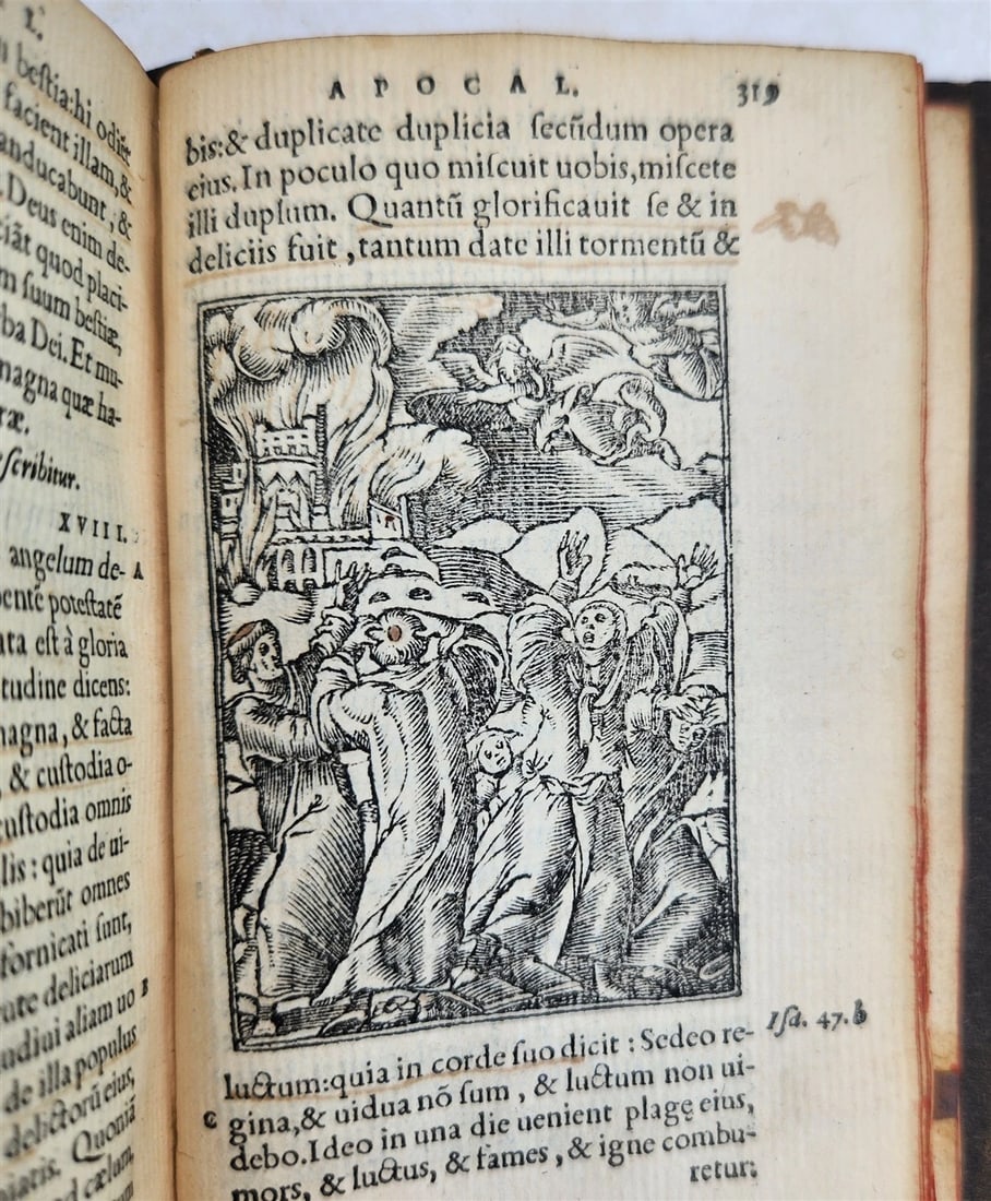 1557 BIBLE in LATIN FULLY ILLUSTRATED antique RARE pocket size NEW TESTAMENT - 5