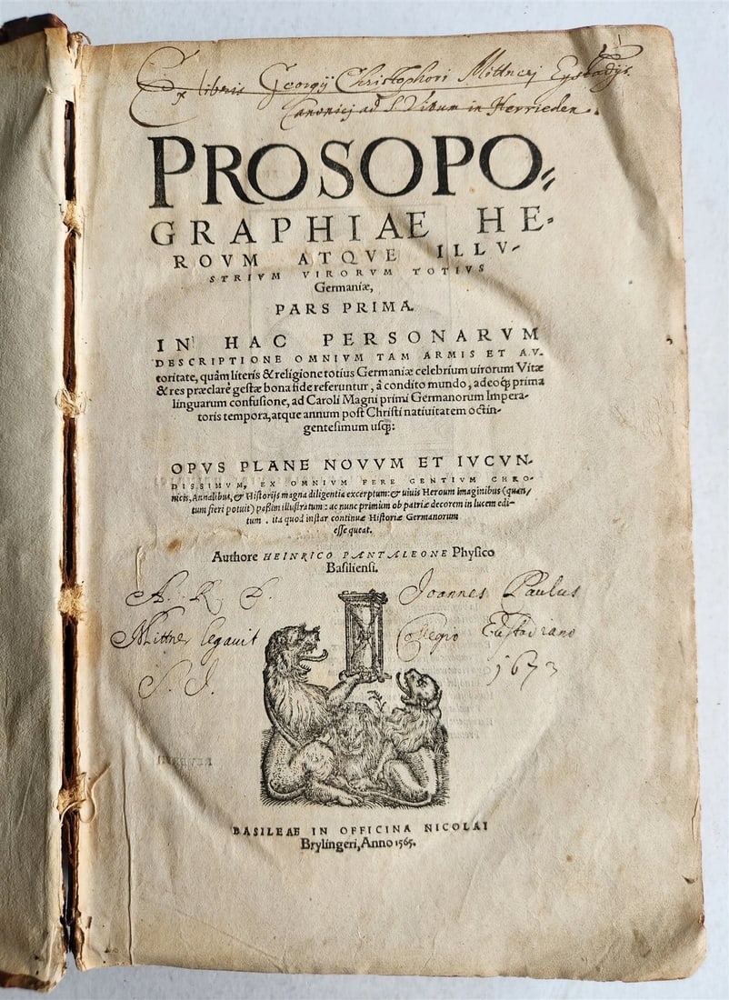 1565 GERMAN HISTORY ILLUSTRATED antique Prosopographiae heroum atque illustrium (1 of 15)