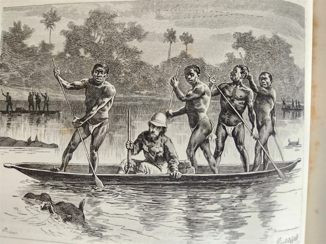 1881 HISTORY of VOYAGES ILLUSTRATED antique AFRICA USA MEXICO SYRIA GREECE - 6