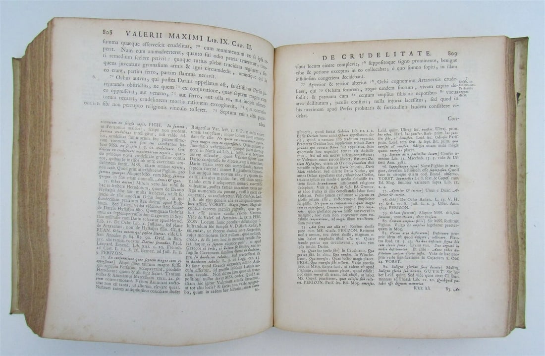 1726 Valerius Maximus antique factorum dictorumque memorabilium VELLUM BINDING - 6