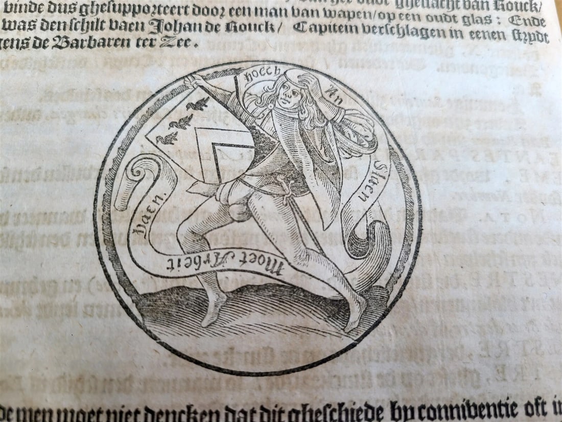 1645 NETHERLANDS HISTORY ILLUSTRATED w/ 116 WOODCUTS antique - 8