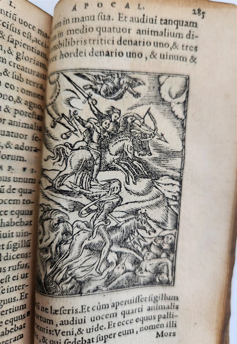 1530s BIBLE in LATIN GRYPHIUS ILLUSTRATED antique RARE pocket size - 14