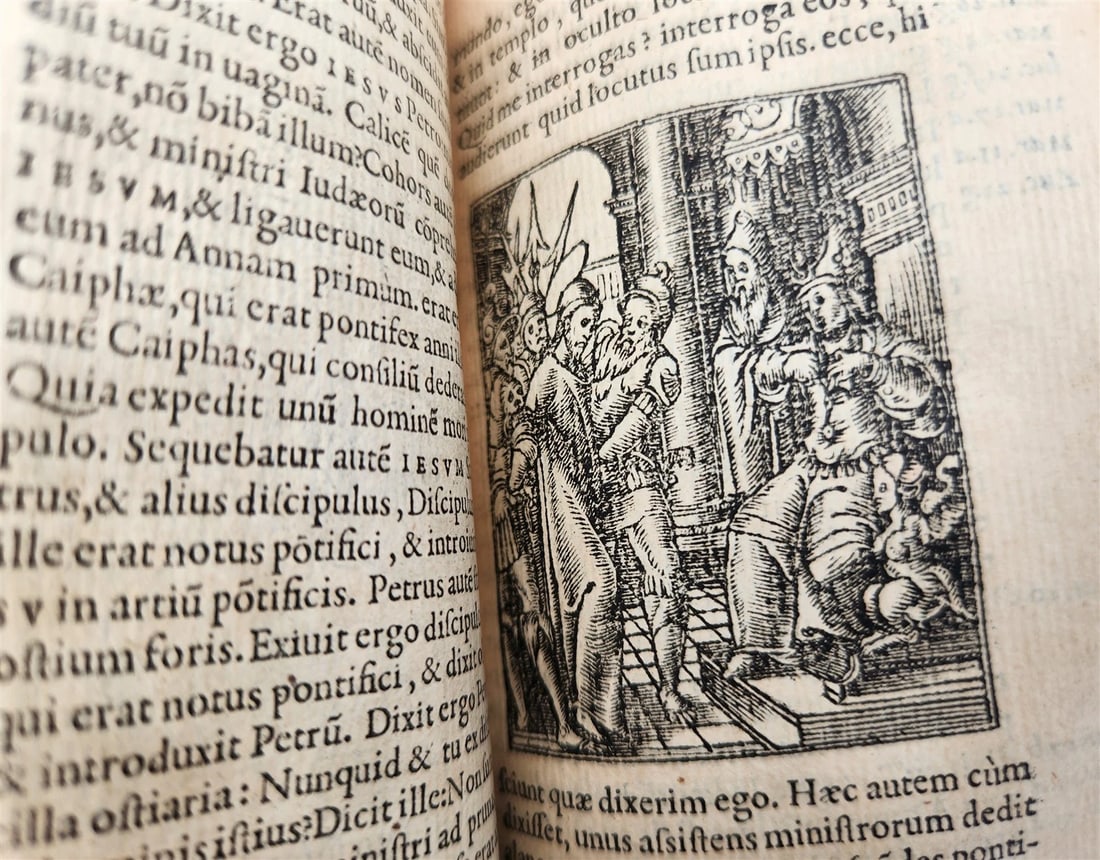 1530s BIBLE in LATIN GRYPHIUS ILLUSTRATED antique RARE pocket size - 18