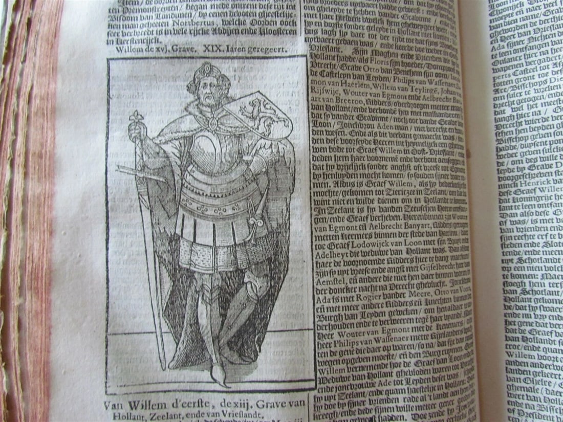 1636 NETHERLANDS HISTORY ILLUSTRATED VELLUM BINDING antique FOLIO - 8