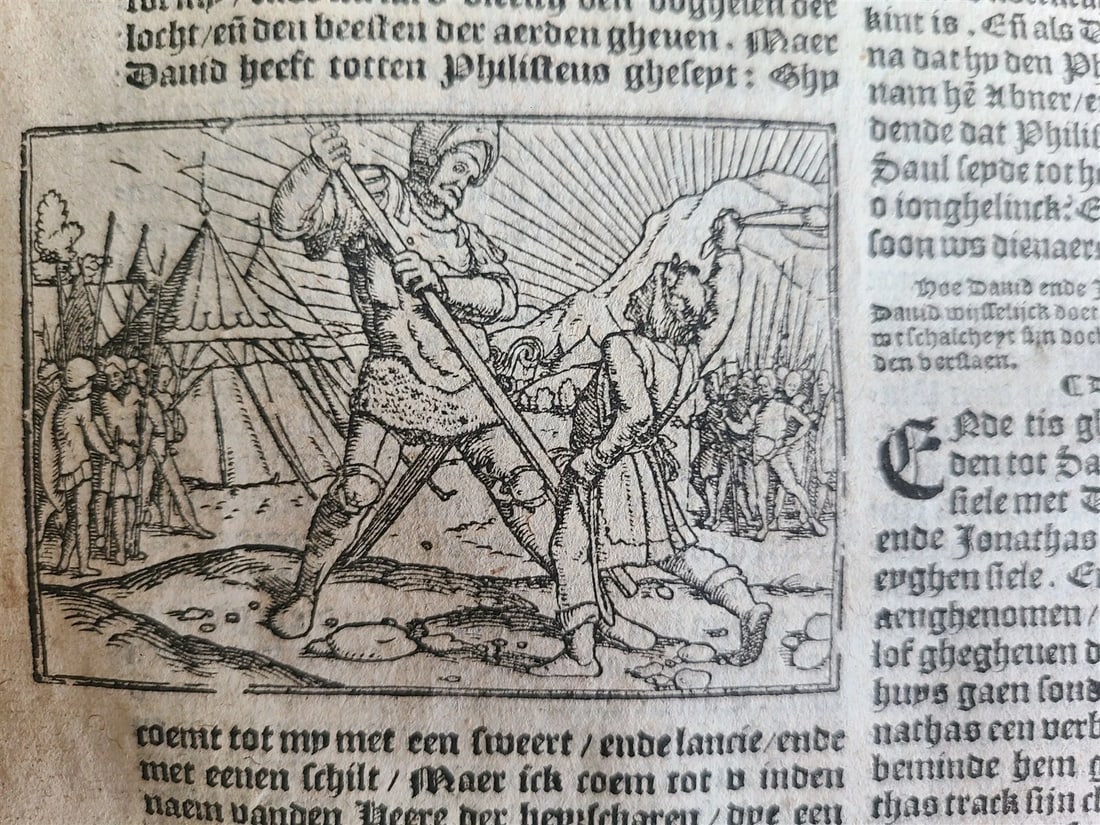 1565 BIBLE in DUTCH ILLUSTRATED 16th CENTURY antique FOLIO VELLUM BOUND rare - 2