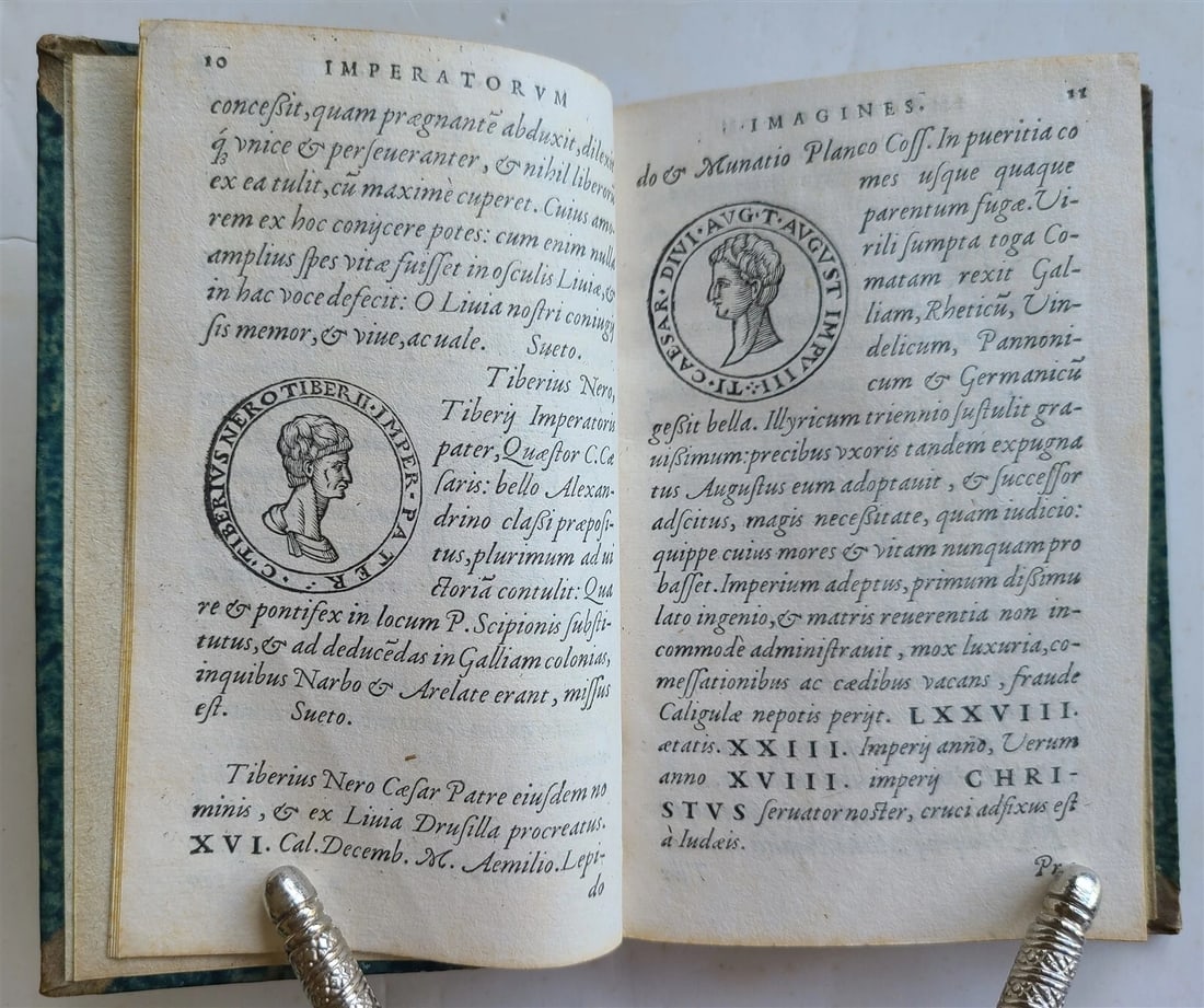 1550 LIVES of EMPERORS & CAESARS ILLUSTRATED w/ 138 PORTRAITS antique in LATIN - 5