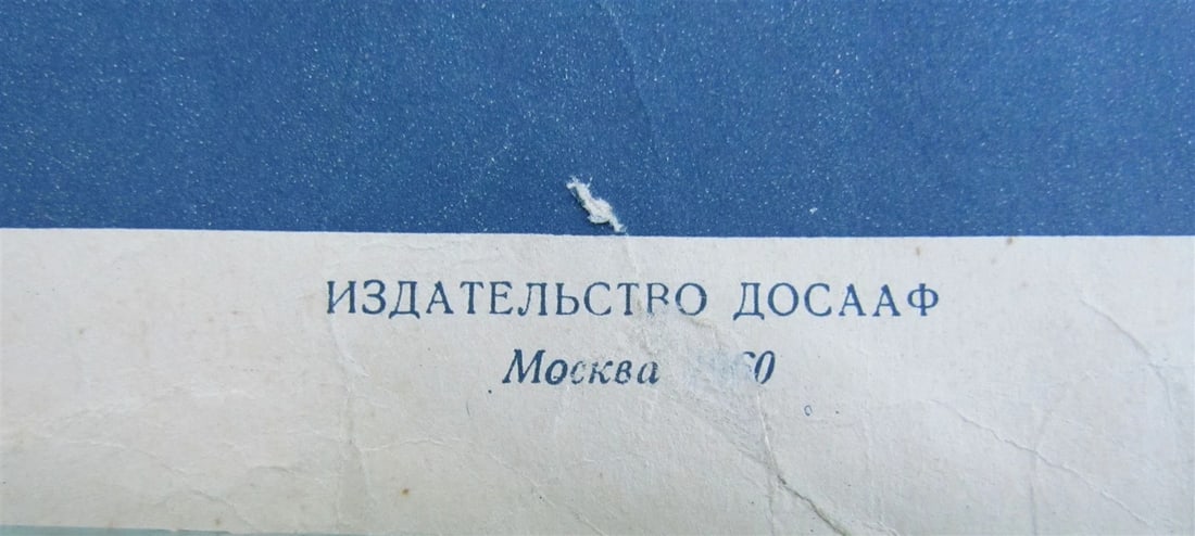 1959 RUSSIAN POSTER vintage BOATING REGULATIONS - 2