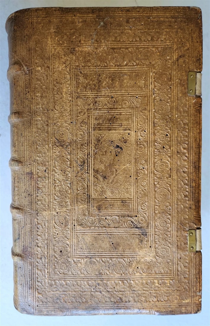 1654 SERMONS Augustana fidei confessio antique PIGSKIN BOUND FOLIO w/ CLASPS - 5