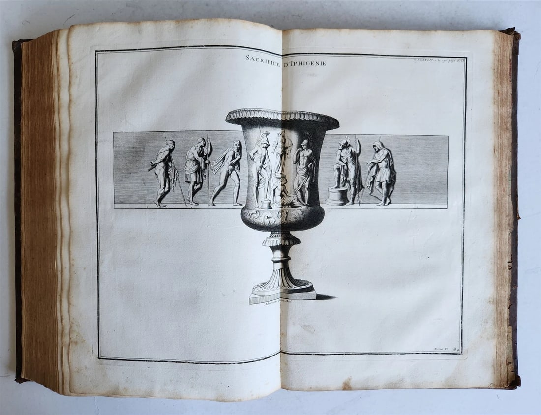 1719 CULTS of ROMANS & GREEKS antique FOLIO RICHLY ILLUSTRATED w/ 104 PLATES - 17