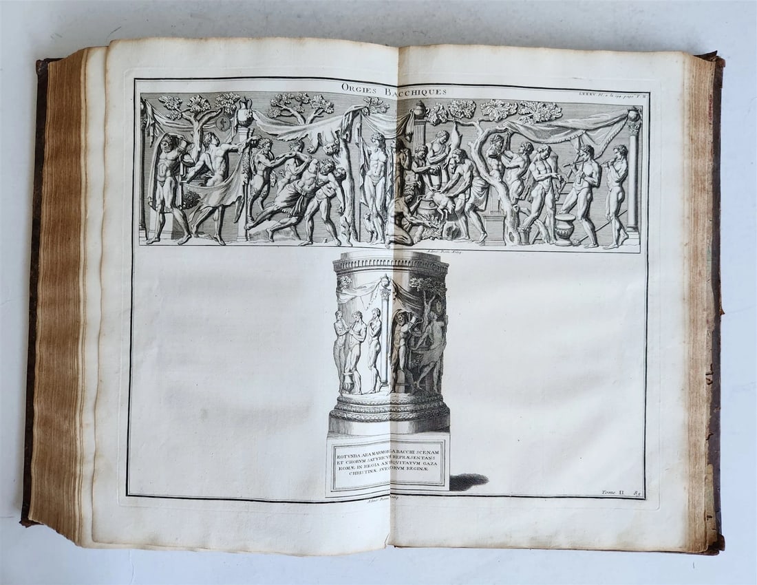 1719 CULTS of ROMANS & GREEKS antique FOLIO RICHLY ILLUSTRATED w/ 104 PLATES - 18