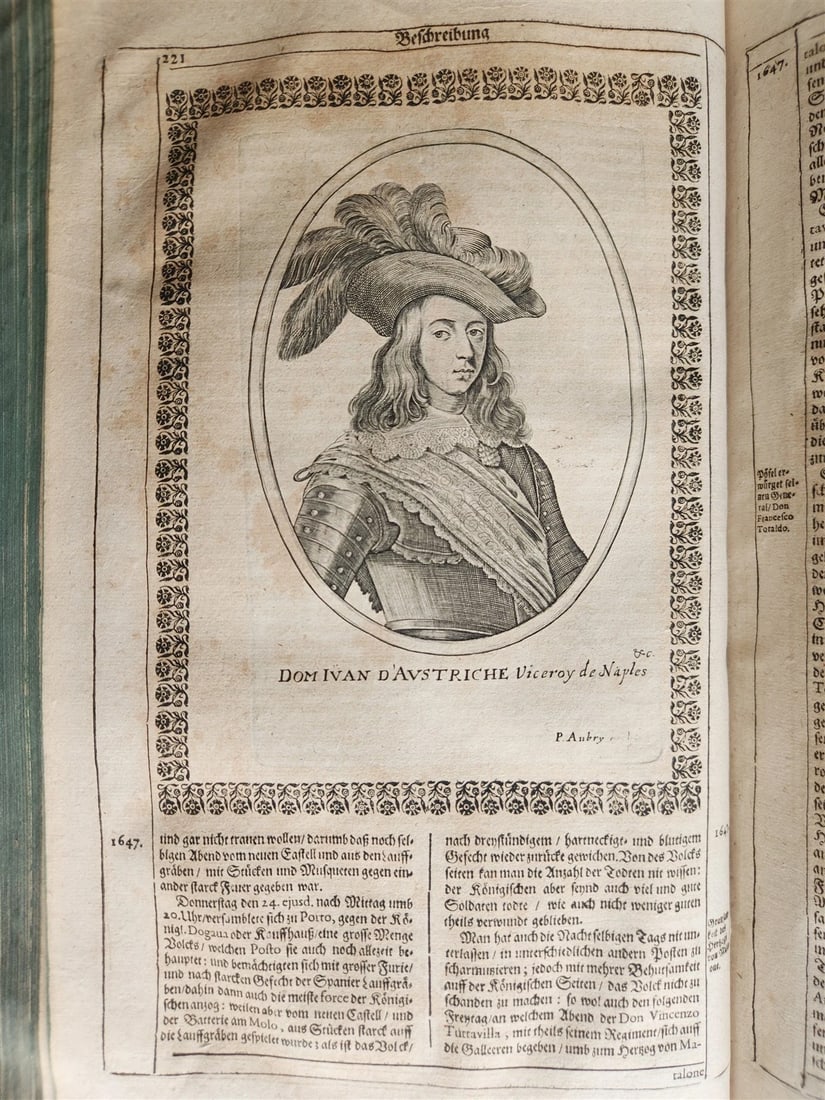 1663 EUROPEAN HISTORY ILLUSTRATED w/ OVER 80 ENGRAVINGS antique VELLUM FOLIO - 17