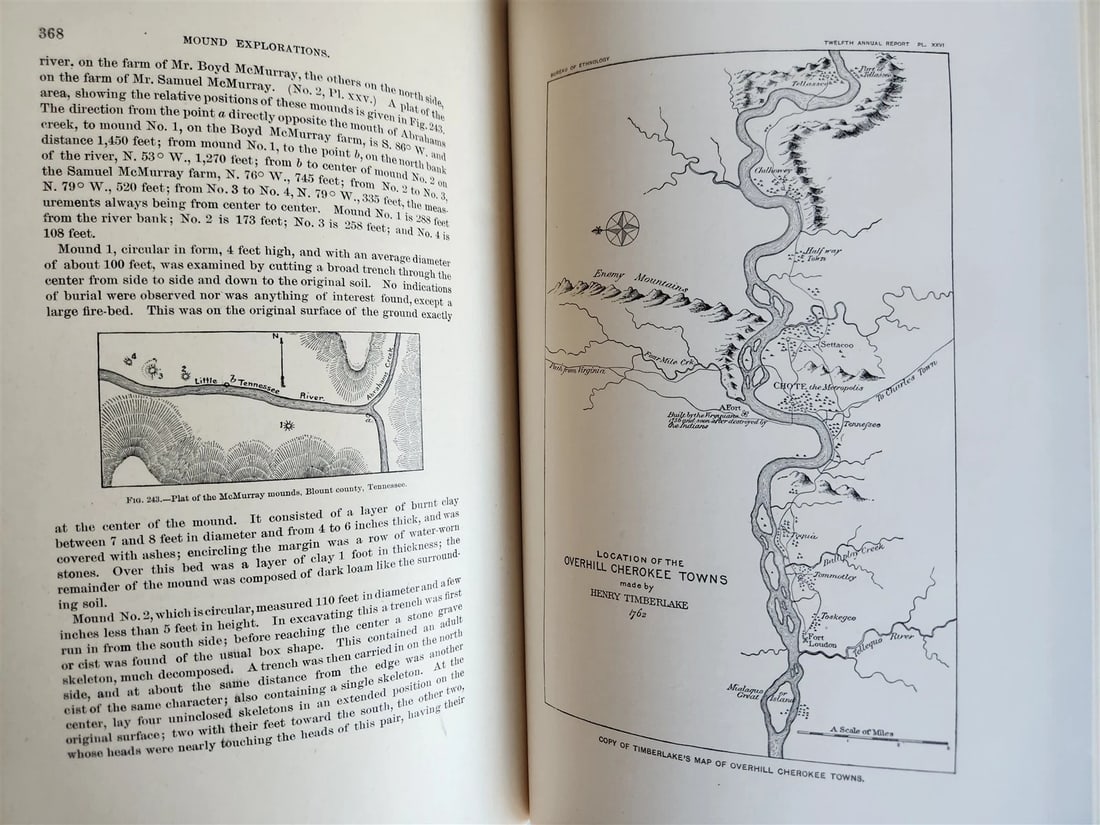 1890-1891 REPORT of AMERICAN BUREAU of ETHNOLOGY by J.POWELL antique ILLUSTRATED - 3
