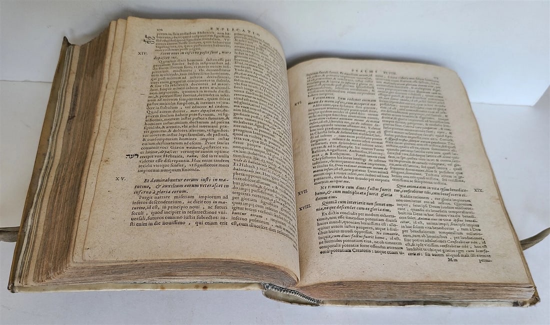 1633 EXPLANATIO in PSALMOS by ROBERTO BELLARMINO antique VELLUM BOUND - 5