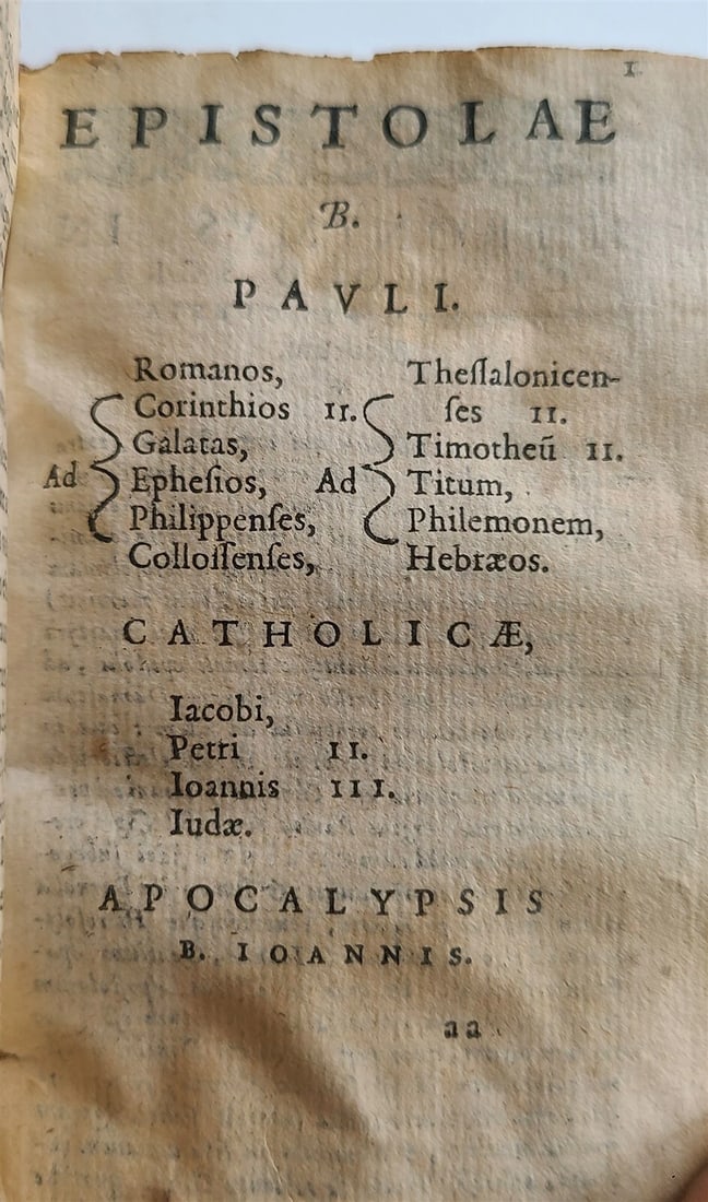 1578 BIBLE in LATIN ILLUSTRATED NEW TESTAMENT VELLUM BOUND 16th CENTURY antique - 12