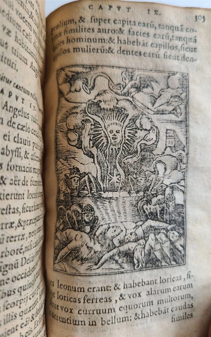 1578 BIBLE in LATIN ILLUSTRATED NEW TESTAMENT VELLUM BOUND 16th CENTURY antique - 15