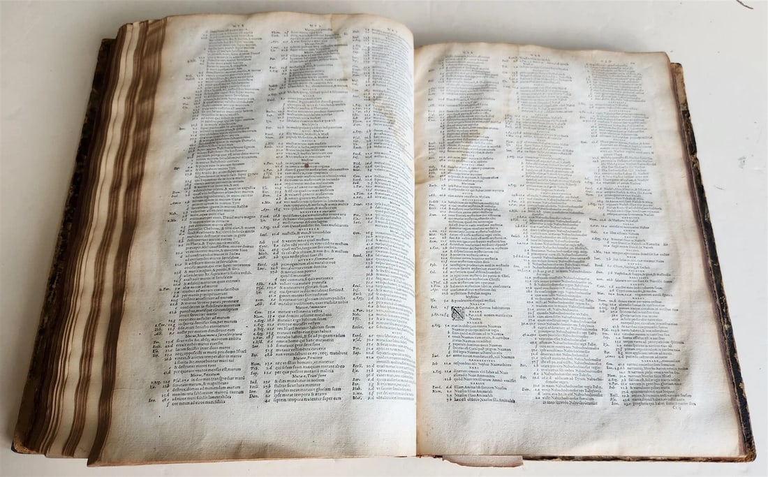 1562 BIBLE CONCORDANCE by JEAN BENOIT antique Concordantiae Novae Testamenti - 4