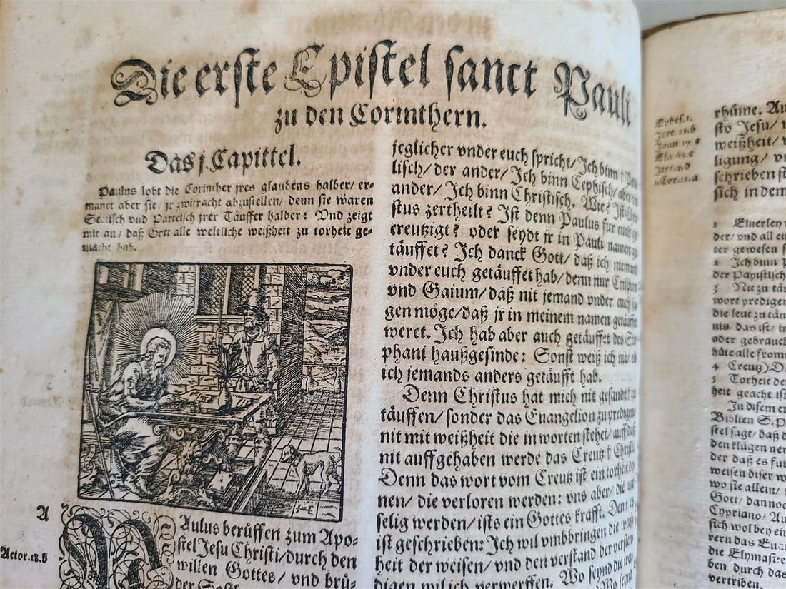 1597 BIBLE ILLUSTRATED by JM Bocksberger & Jost Amman FOLIO antique GERMAN - 11