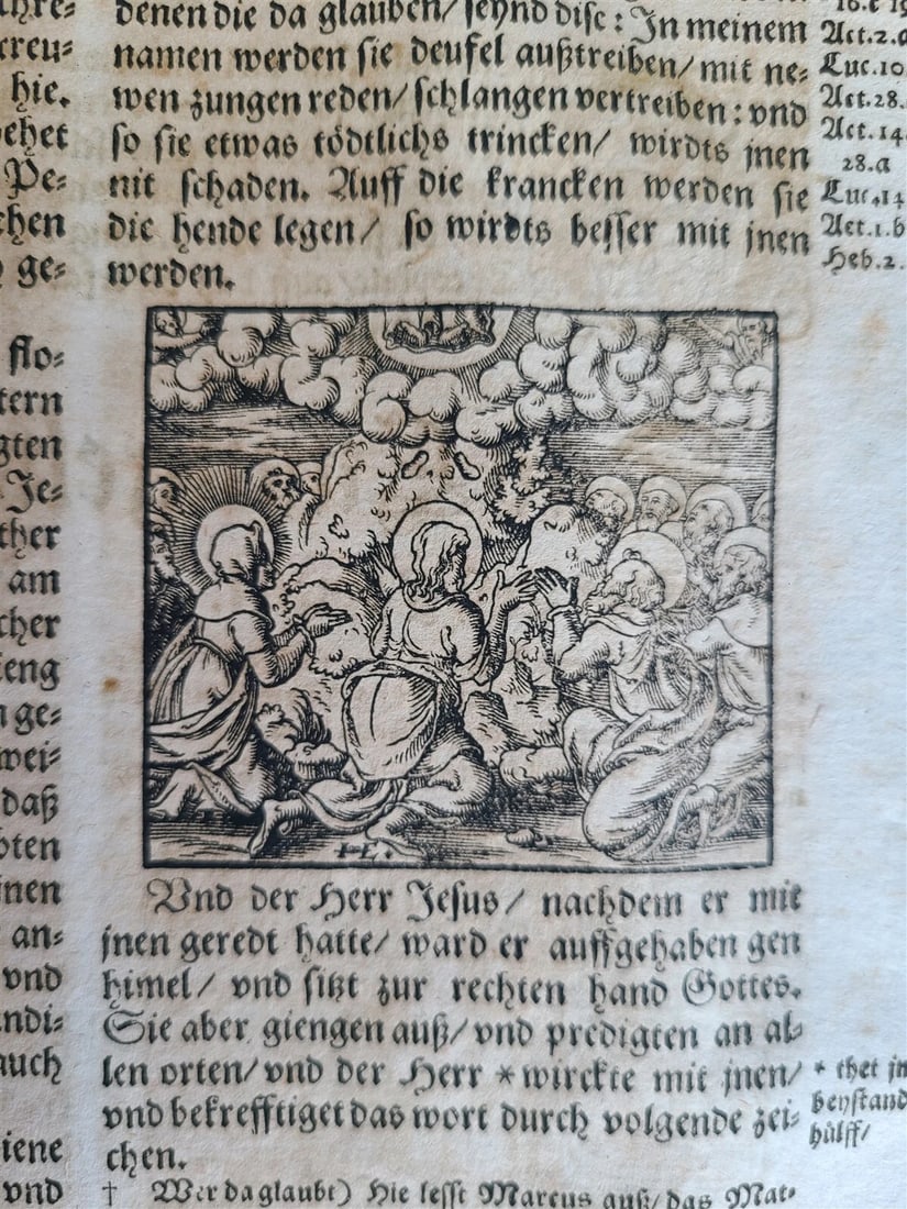 1597 BIBLE ILLUSTRATED by JM Bocksberger & Jost Amman FOLIO antique GERMAN - 13