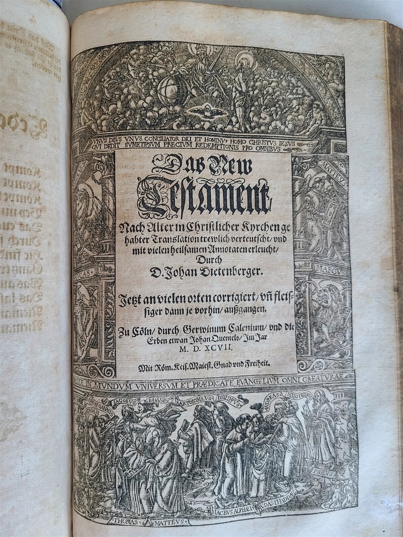 1597 BIBLE ILLUSTRATED by JM Bocksberger & Jost Amman FOLIO antique GERMAN - 15