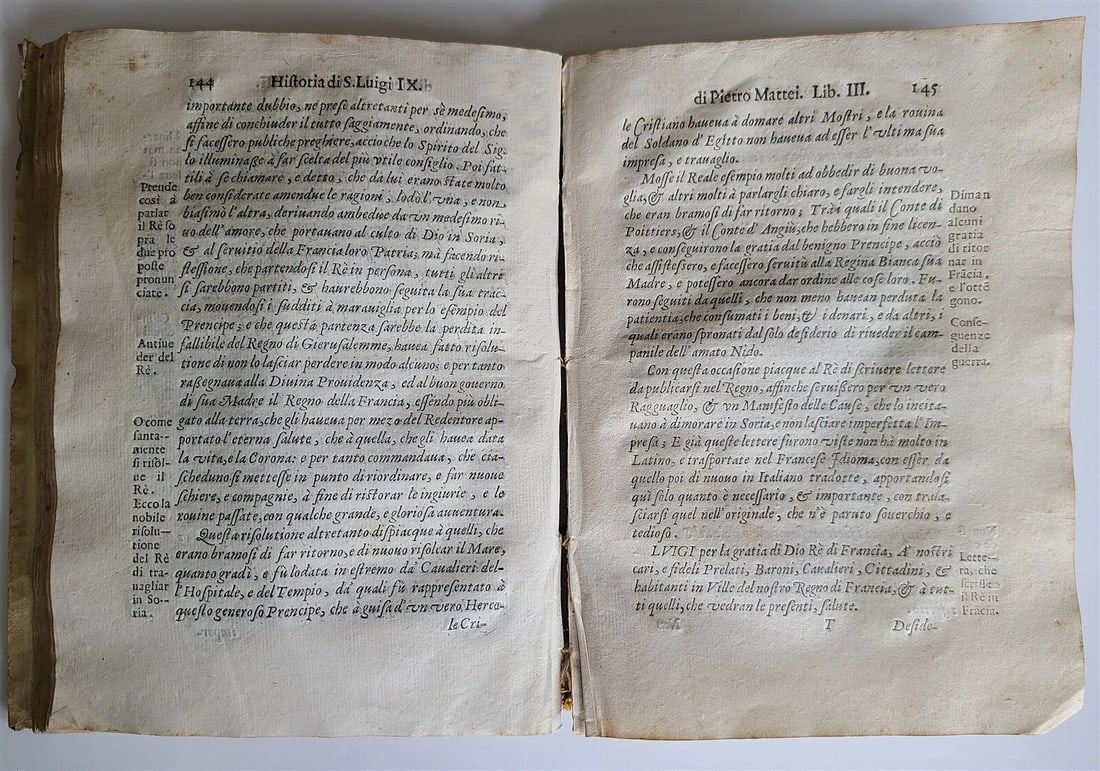 1628 ACCOUNT of CRUSADES AGAINST TURKS by Pierre Matthieu antique VELLUM BINDING - 6