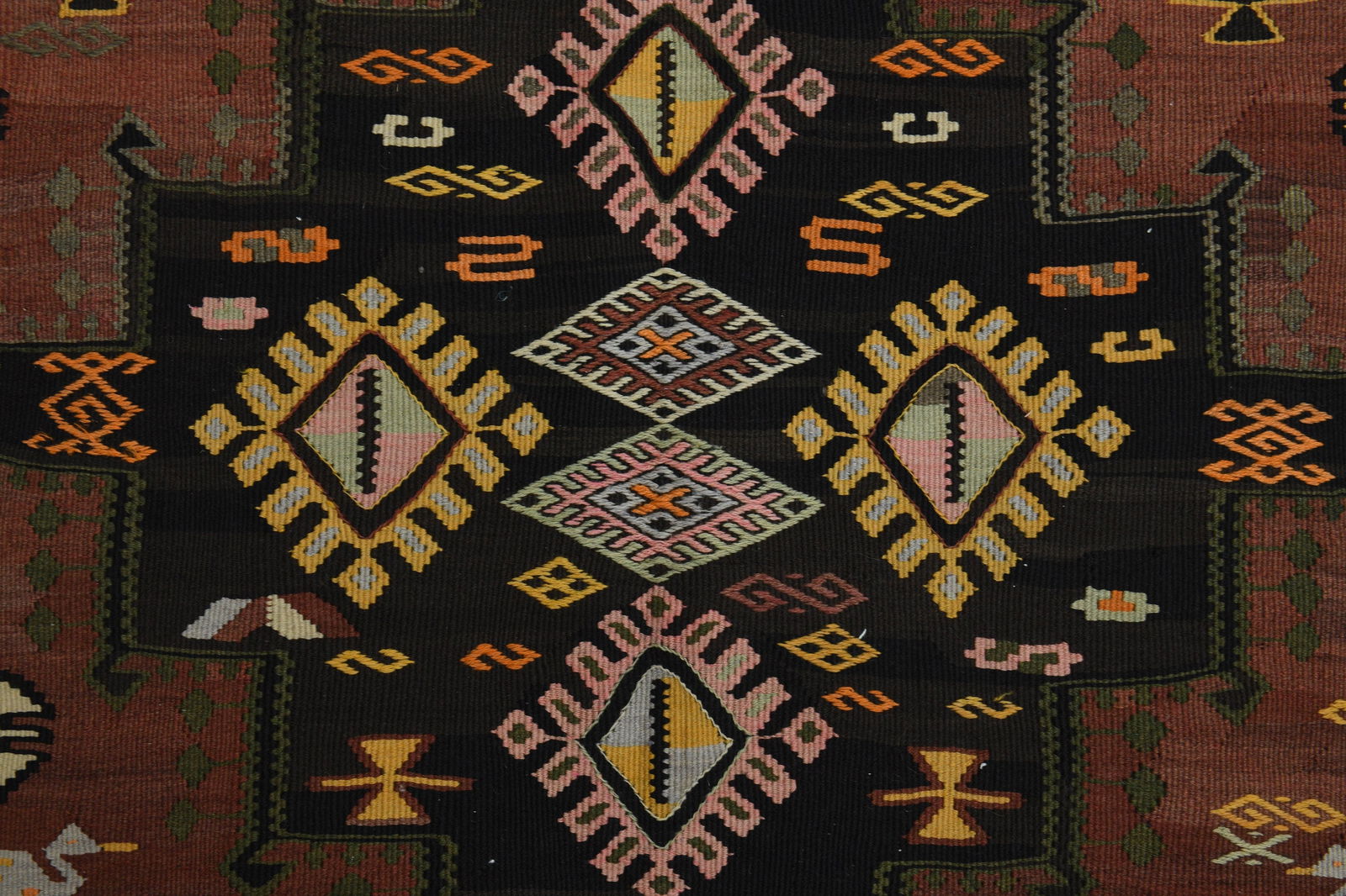 5'8x15'6 ft, BROWN KILIM RUNNER - 2