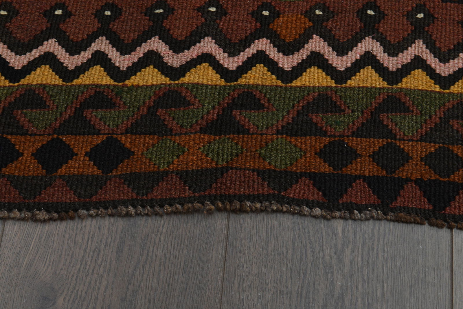 5'8x15'6 ft, BROWN KILIM RUNNER - 4