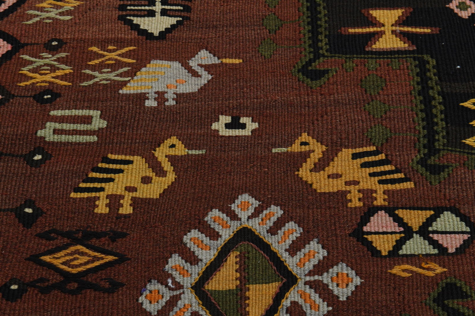 5'8x15'6 ft, BROWN KILIM RUNNER - 9