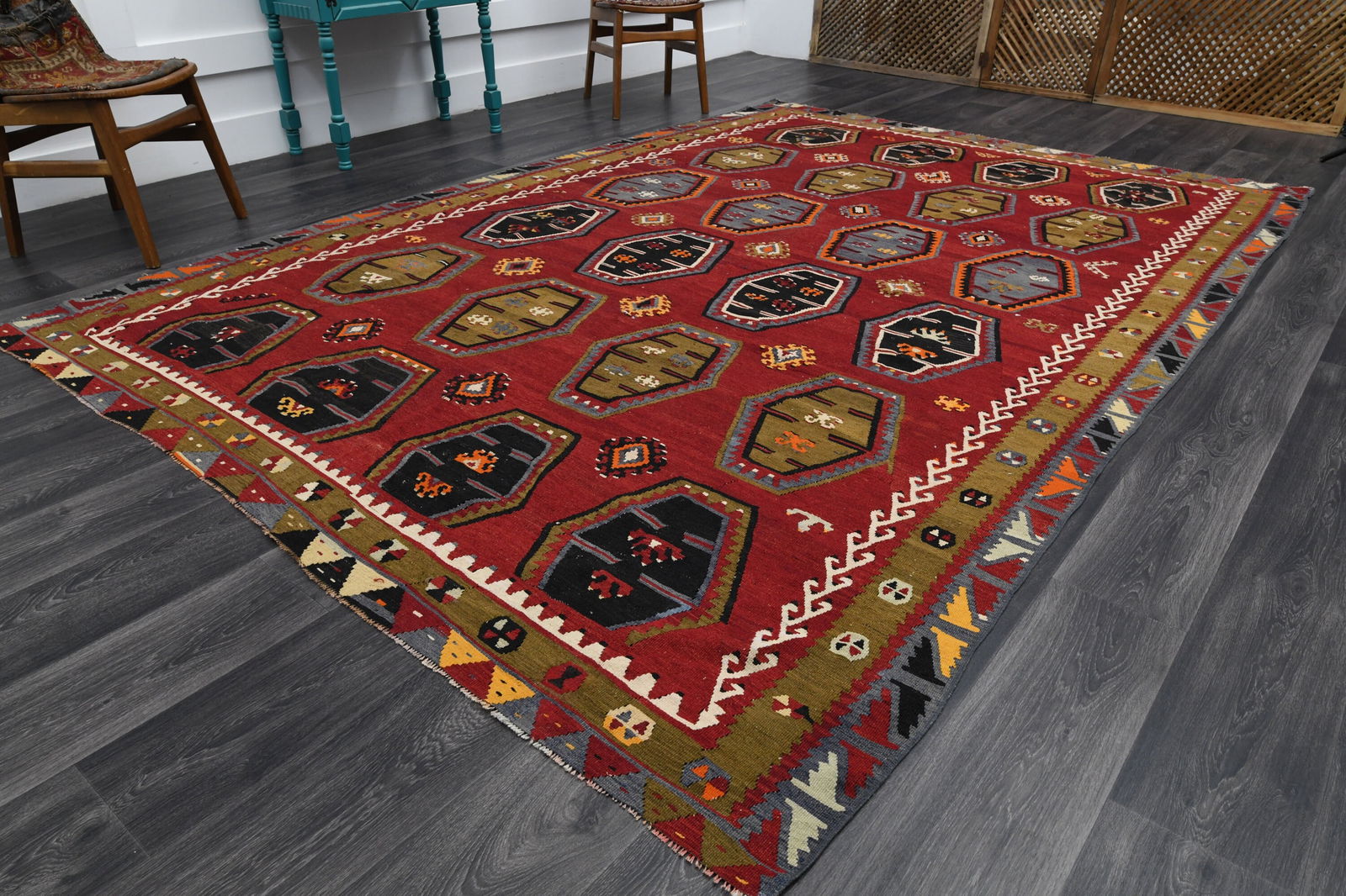 7.5x11.2 ft, VINTAGE Rug, - 3