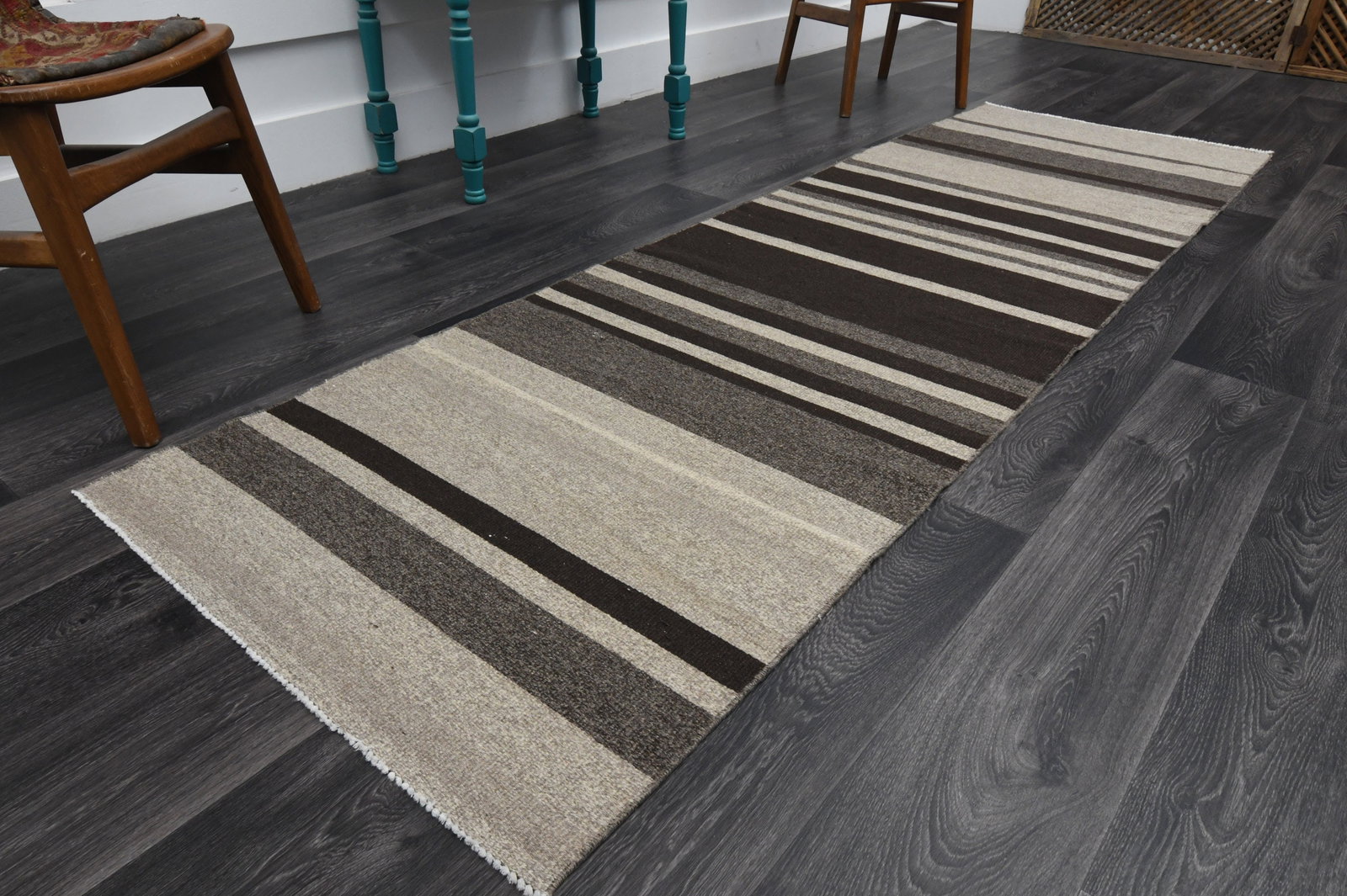 2.7x9 ft, TURKISH KILIM Runner - 10