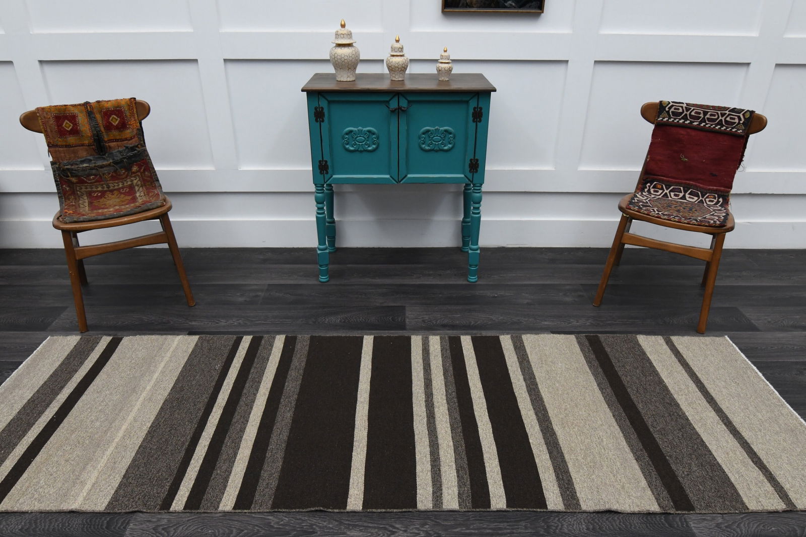 2.7x9 ft, TURKISH KILIM Runner - 3