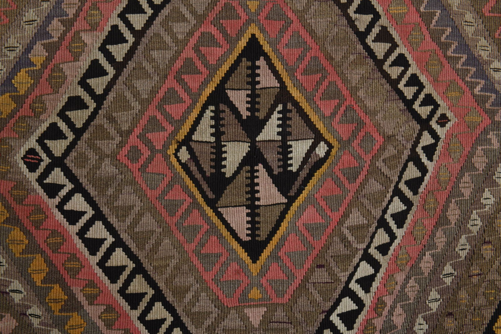 4'6x13 ft, EARTH TONE KILIM - 2