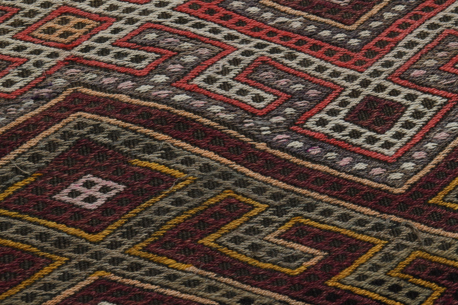 4'6x13 ft, EARTH TONE KILIM - 9