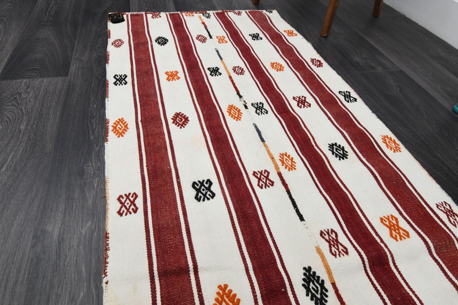 2.6x8 ft, TURKISH KILIM Runner - 12