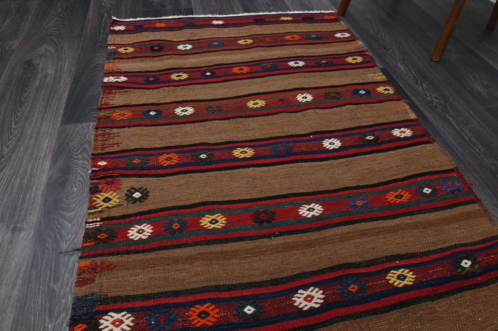 2.9x8.3 ft, TURKISH KILIM Runner - 5