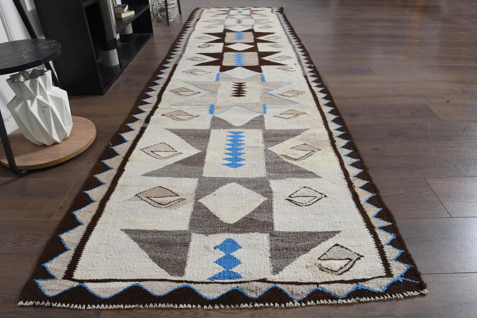 2'8x12'9 ft, KILIM RUNNER RUG - 12