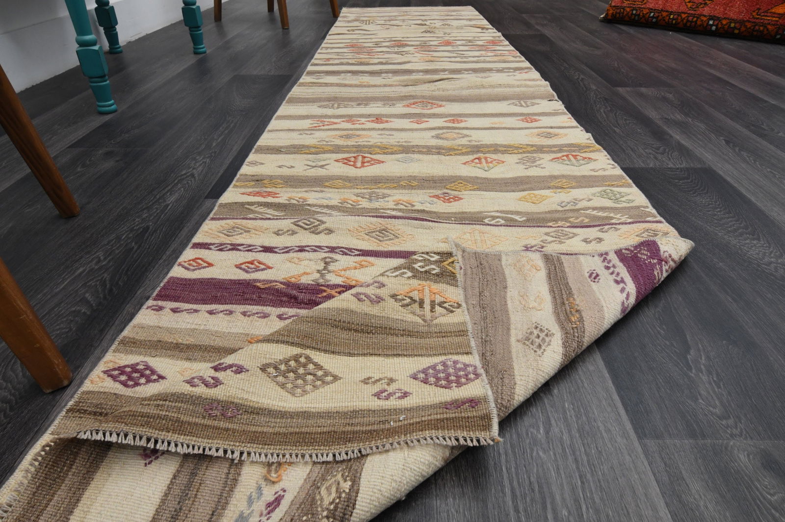 2.5x11.3 ft, TURKISH Rug Runner - 17