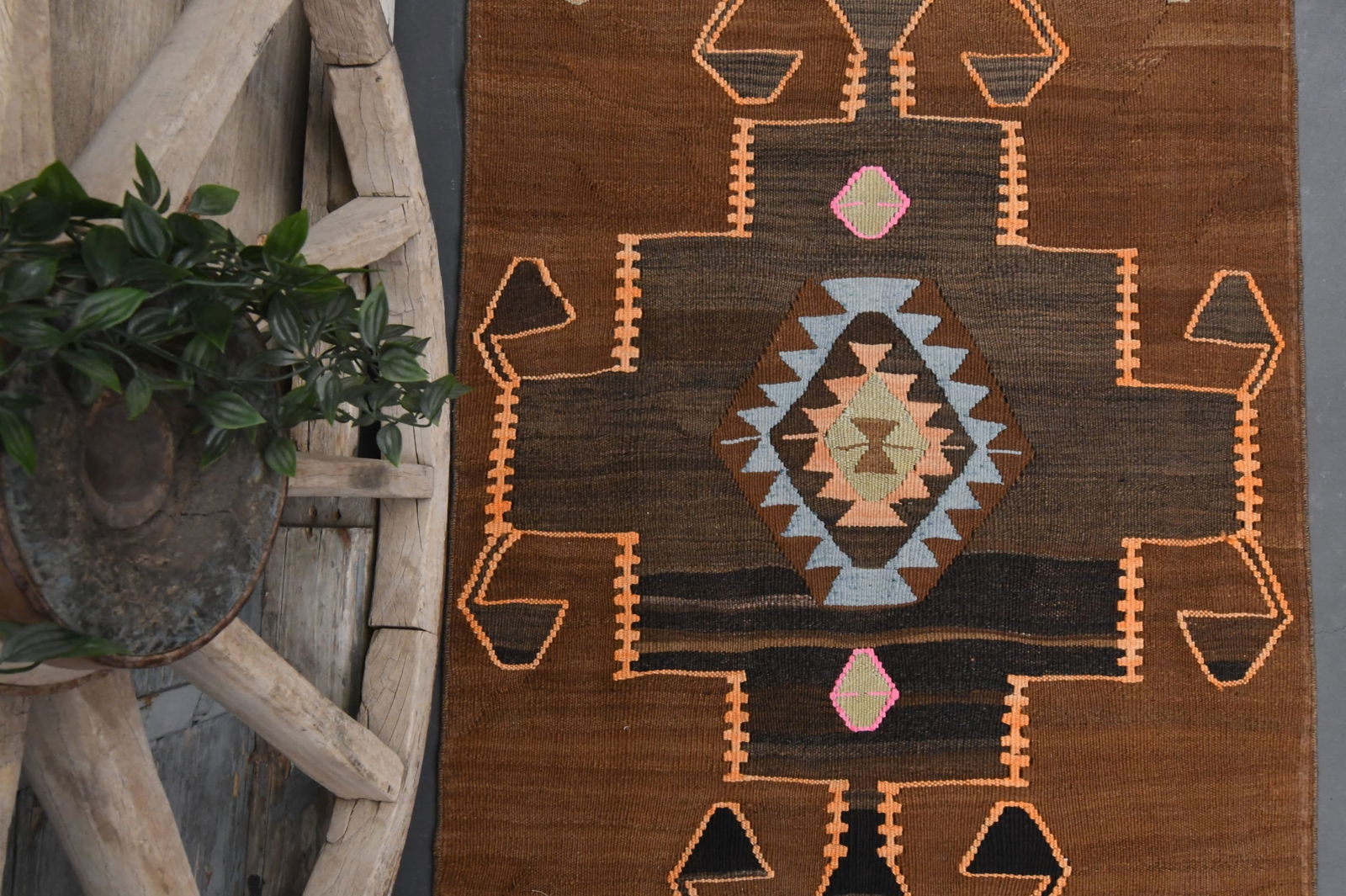 3'3x11'4 SHABBY DECOR KILIM - 9