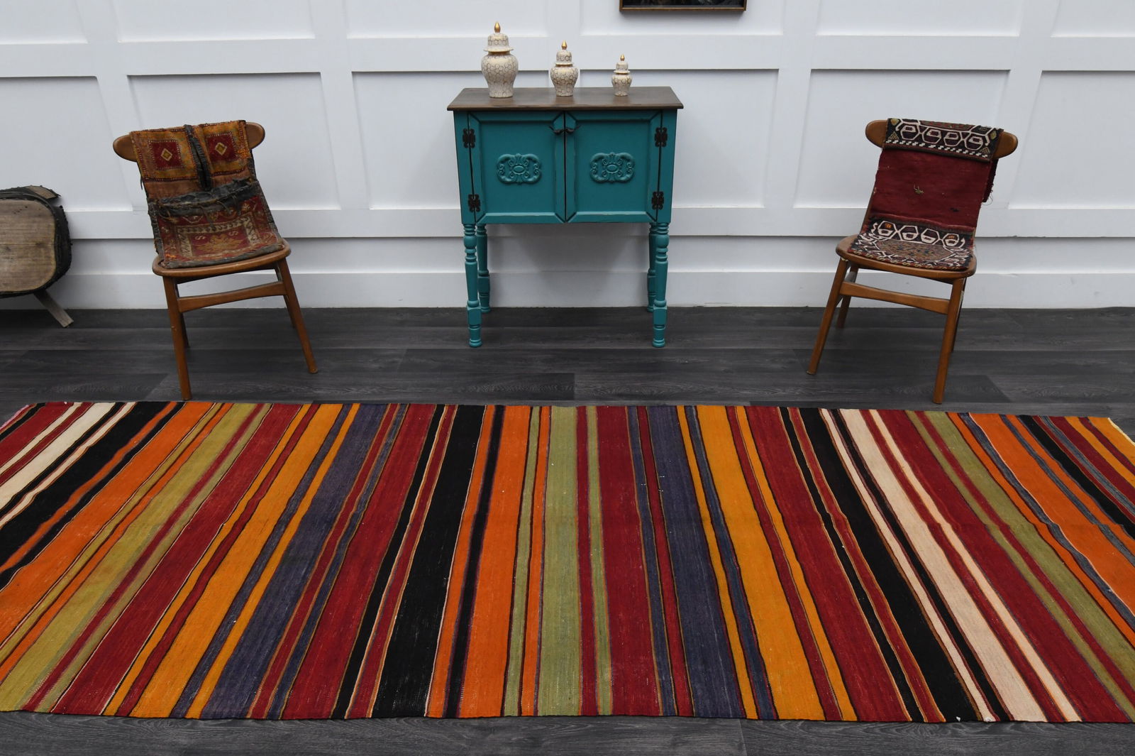 4x11.9 ft, TURKISH KILIM Runner - 3