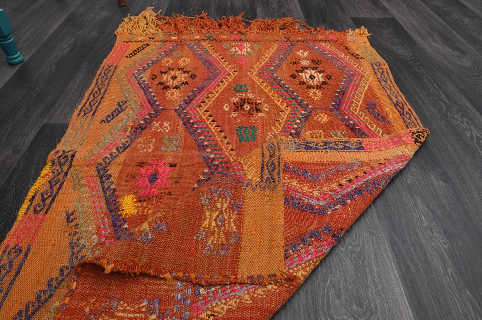 3.5x6 Ft, Vintage Rug, Accent - 9