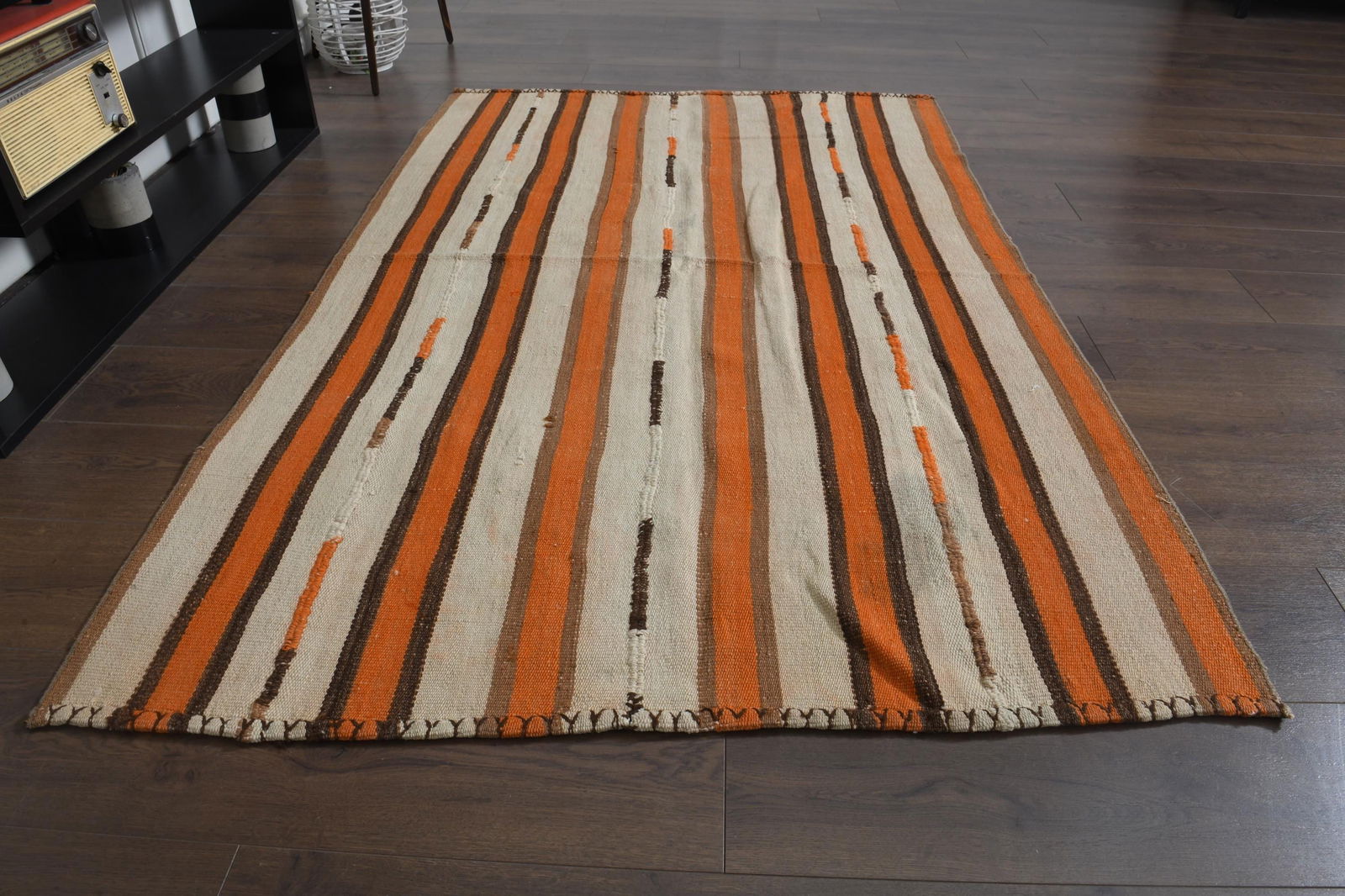 4x6.3 ft, COLORFUL KILIM RUG - 16