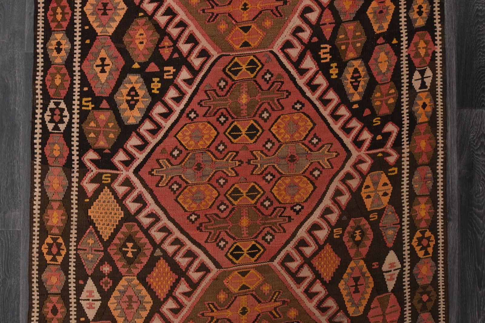 3.7x10.7 ft, TURKISH KILIM Runner - 14