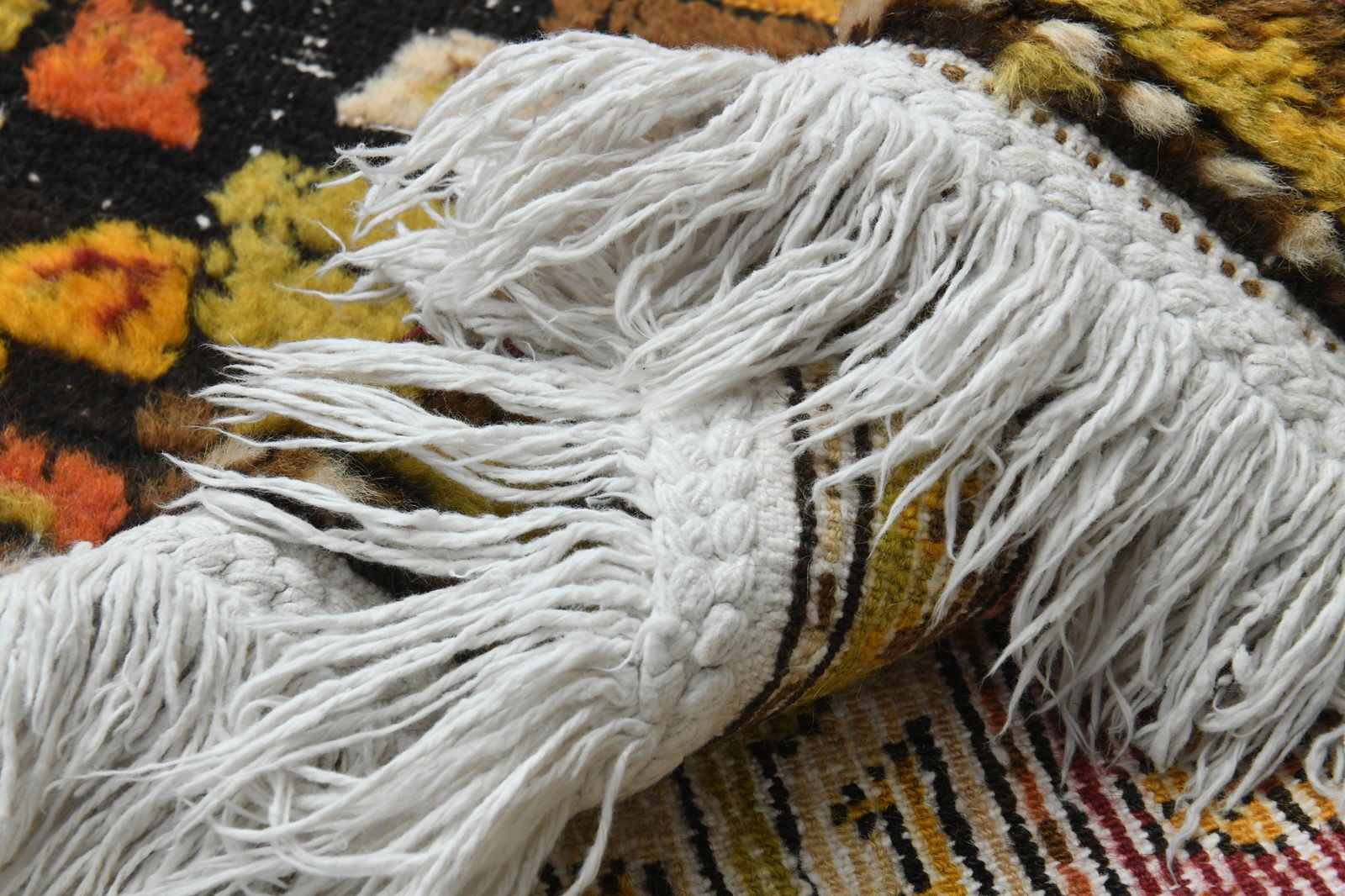 4'2x10'8 ft, COLORFUL KILIM RUNNER: Title: 4'2x10'8 ft, COLORFUL KILIM RUNNER Description: This Turkish one-of-a-kind Vintage Flatweave Kilim Rug is hand-knotted and handwoven by the most skilled artisans who use pure wool, in vibrant,