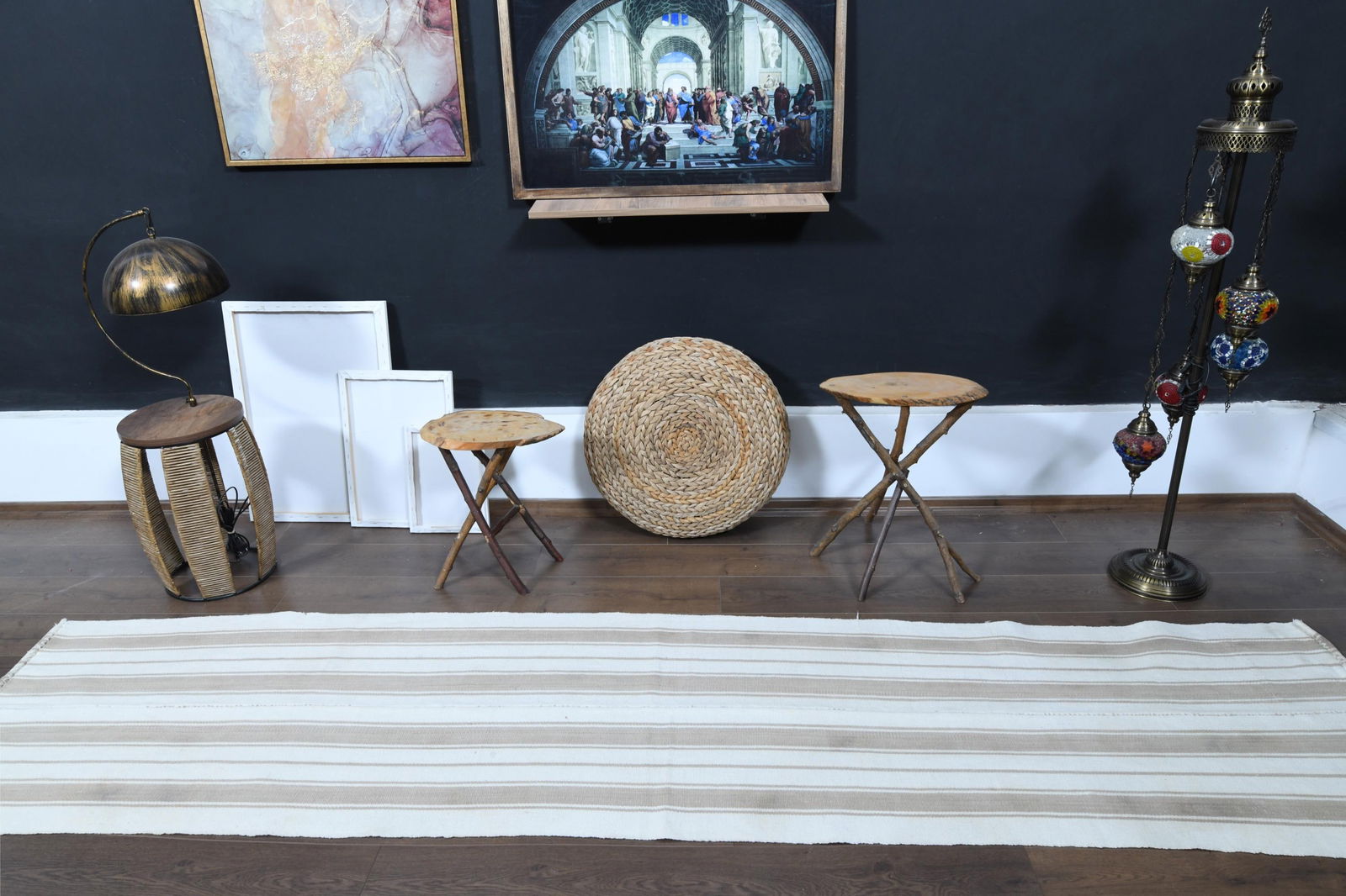 2.4x10.9 ft, WHITE BROWN RUNNER - 7