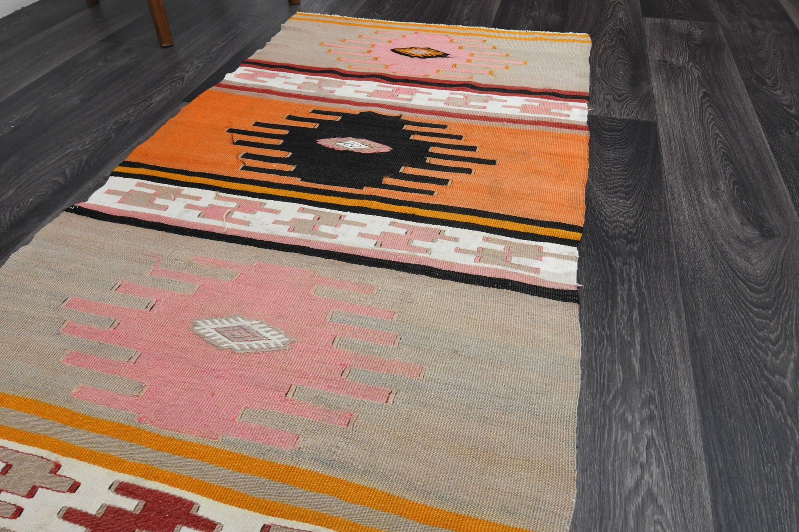 2.7x7.9 ft, IKAT KILIM Runner - 4