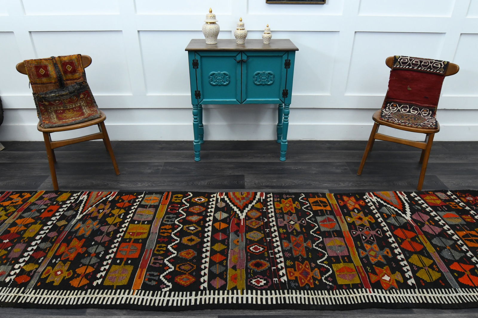 3.1x12 ft, TURKISH KILIM Runner - 11